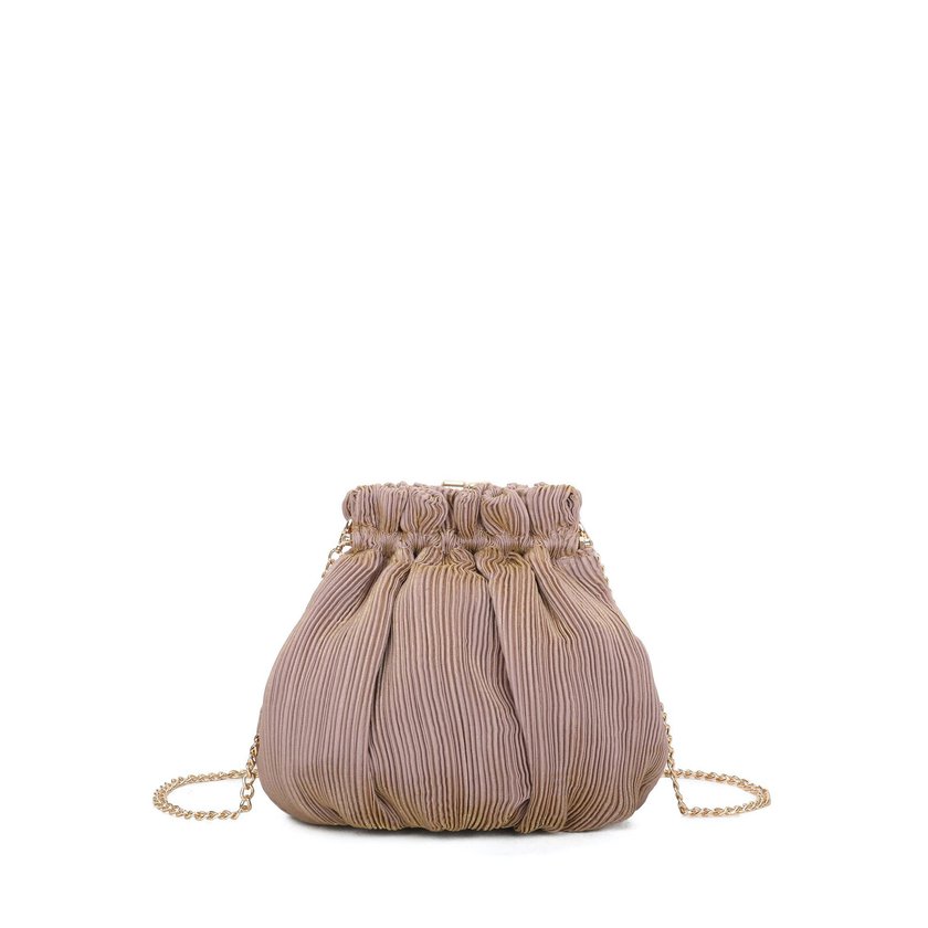 Women's clutch in shiny fabric