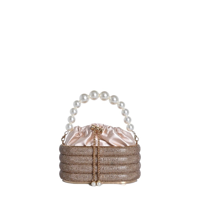 Damen Clutch mit Perlen