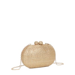 Women's raffia clutch