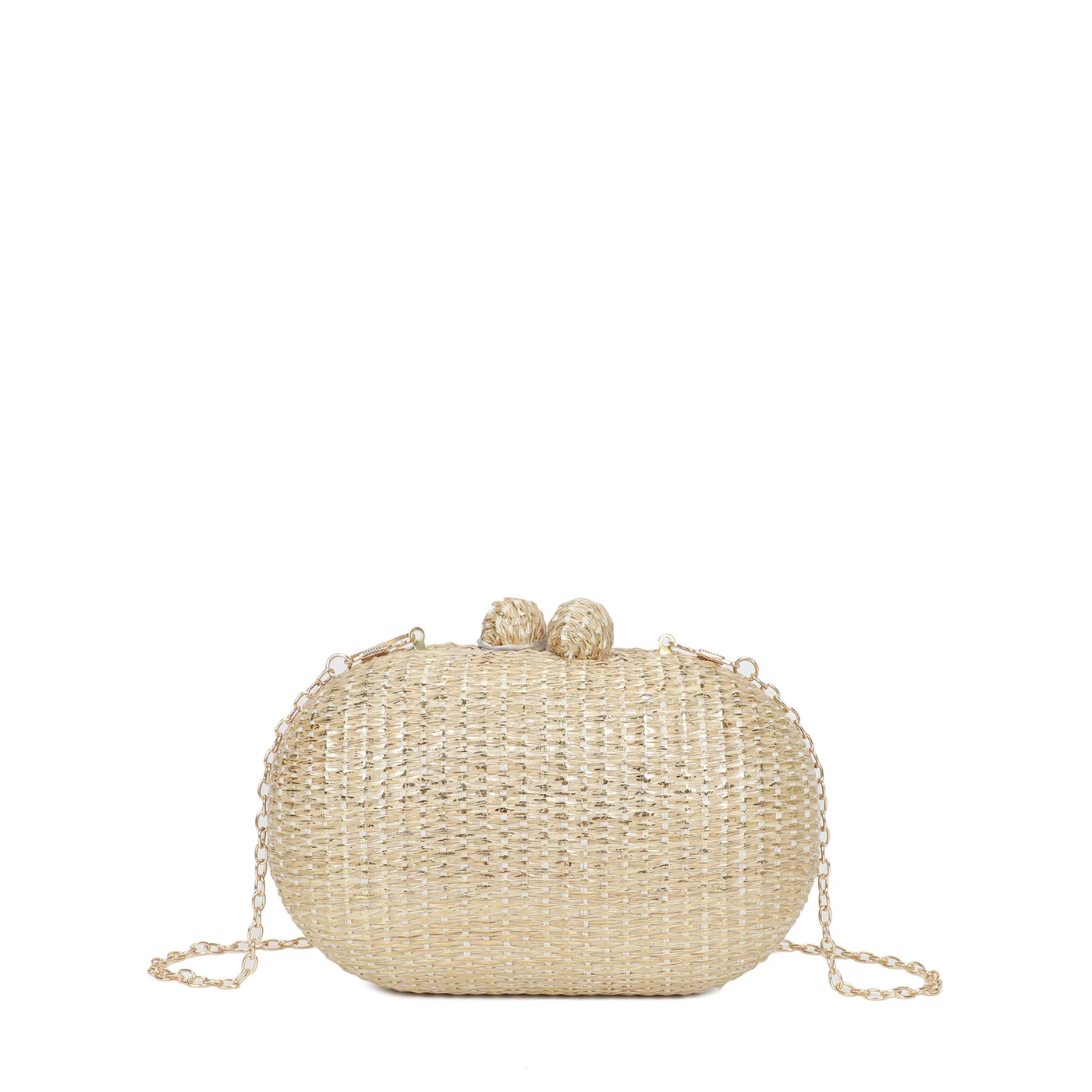 Pochette femme en raphia