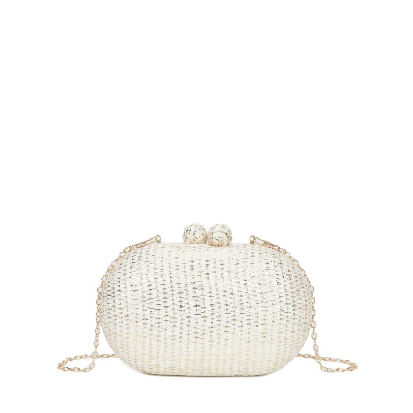 Pochette da donna in rafia