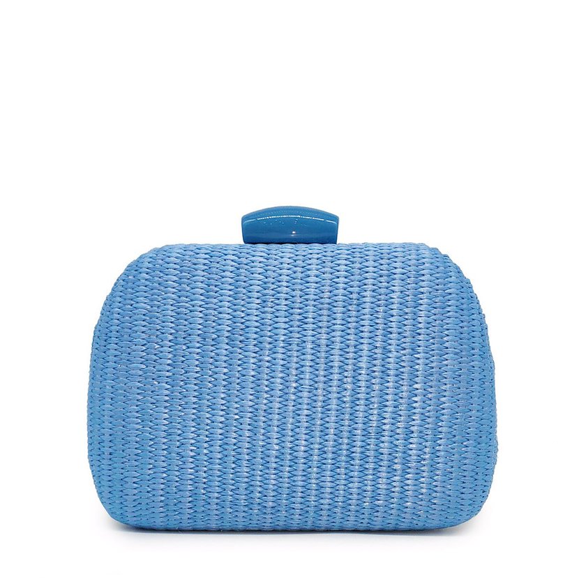 Women's raffia clutch