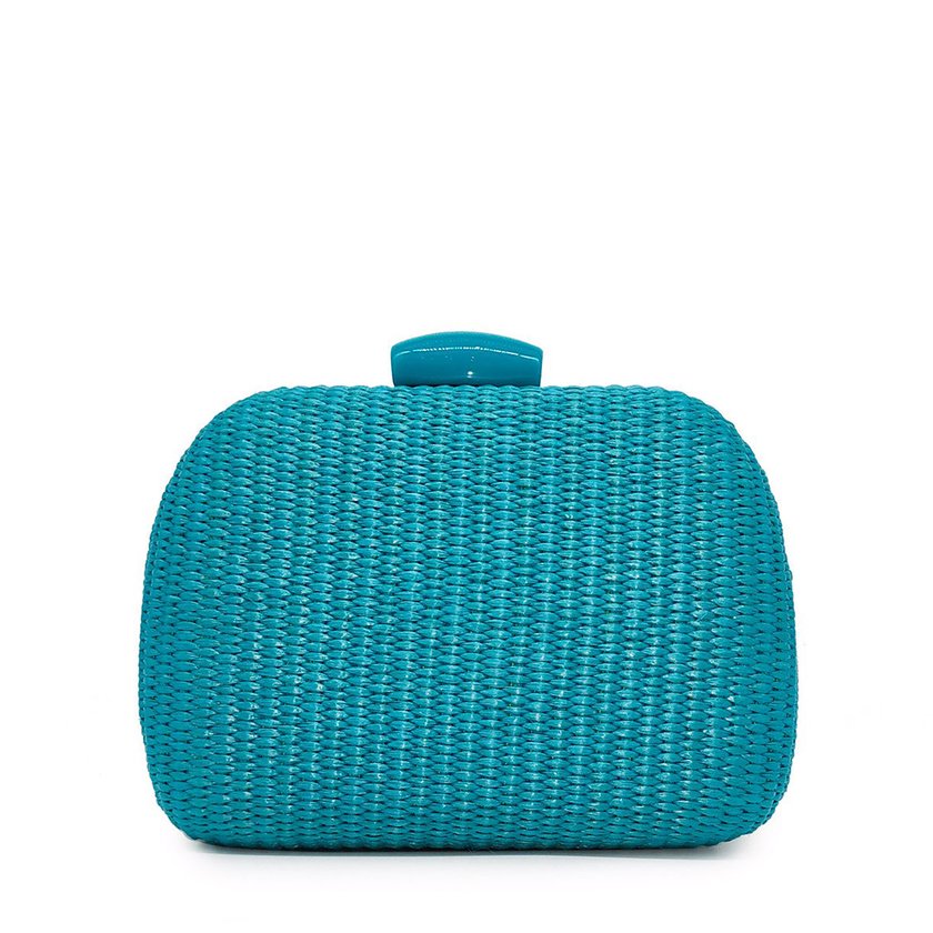 Women's raffia clutch