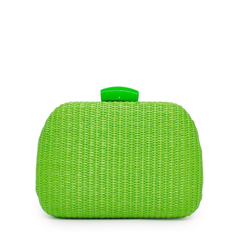 Women's raffia clutch