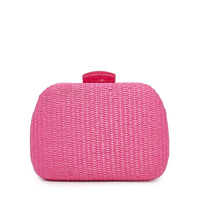 Women's raffia clutch