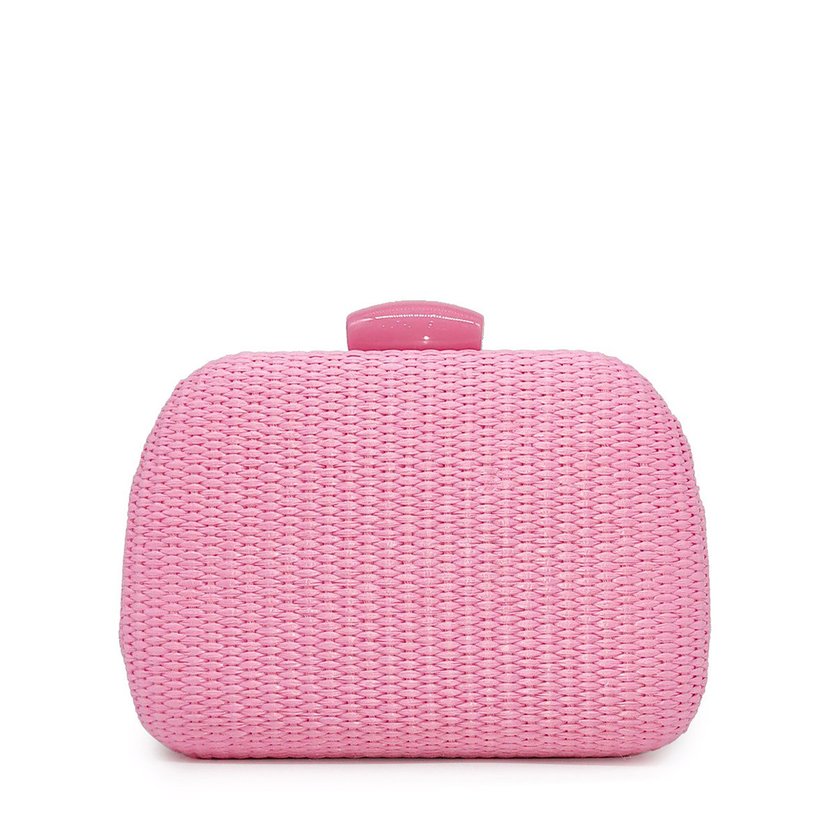 Women's raffia clutch