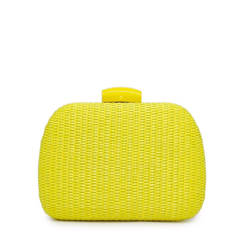 Women's raffia clutch