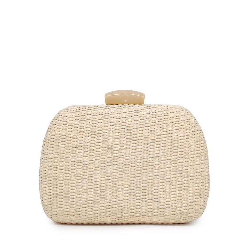 Pochette femme en raphia