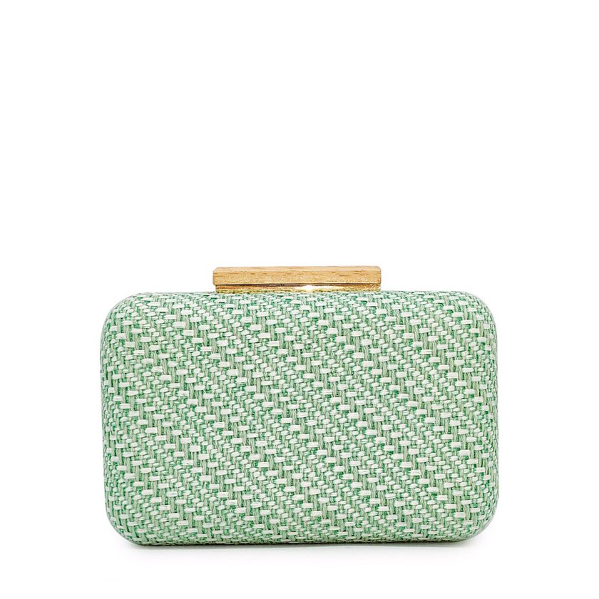 Women's raffia clutch
