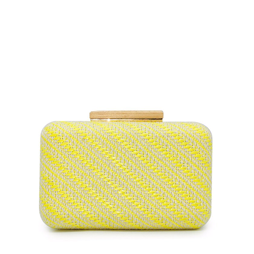 Women's raffia clutch