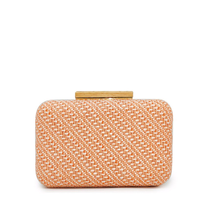 Women's raffia clutch