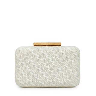 Women's raffia clutch