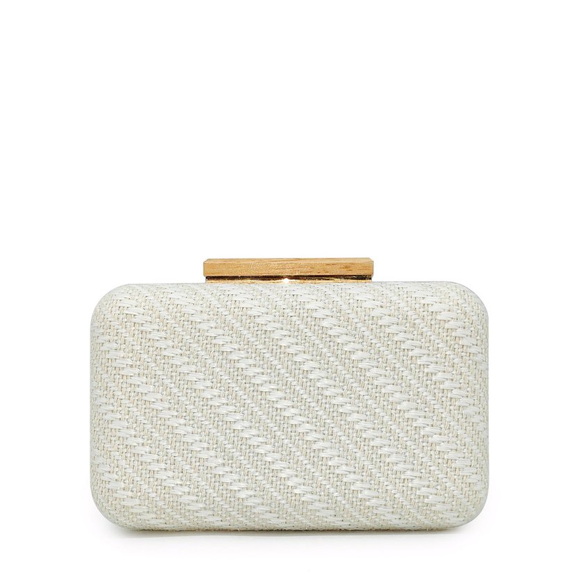 Women's raffia clutch