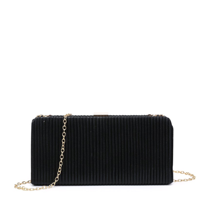 Damen Clutch aus glänzendem Stoff