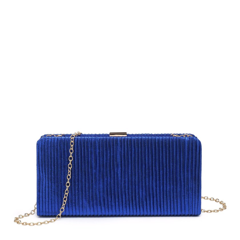 Damen Clutch aus glänzendem Stoff