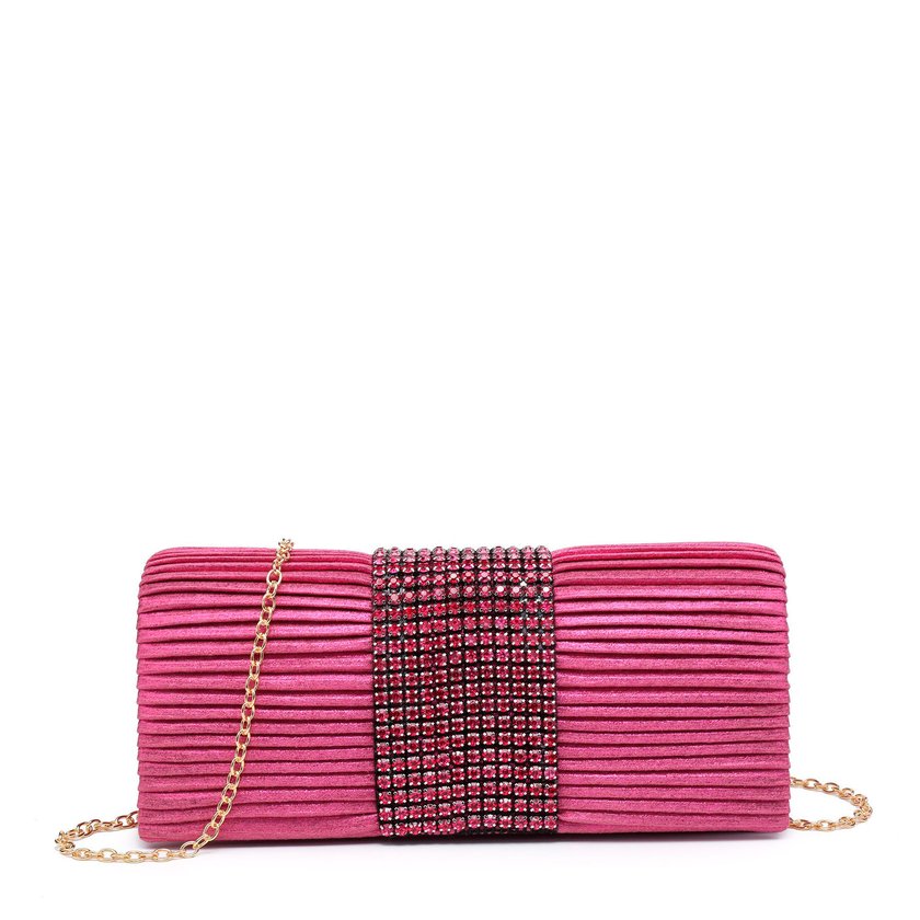 Pochette de senhora em tecido brilhante