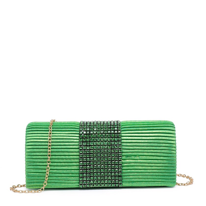 Women's clutch in shiny fabric