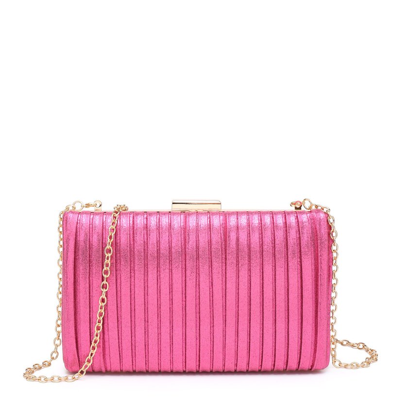 Women's clutch in shiny fabric