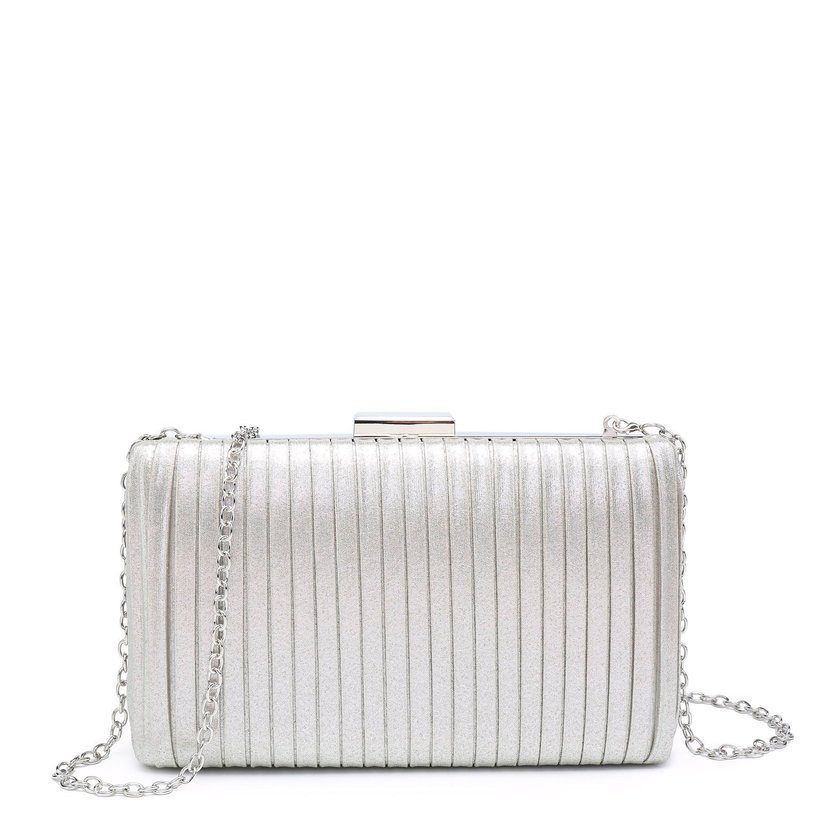 Women's clutch in shiny fabric