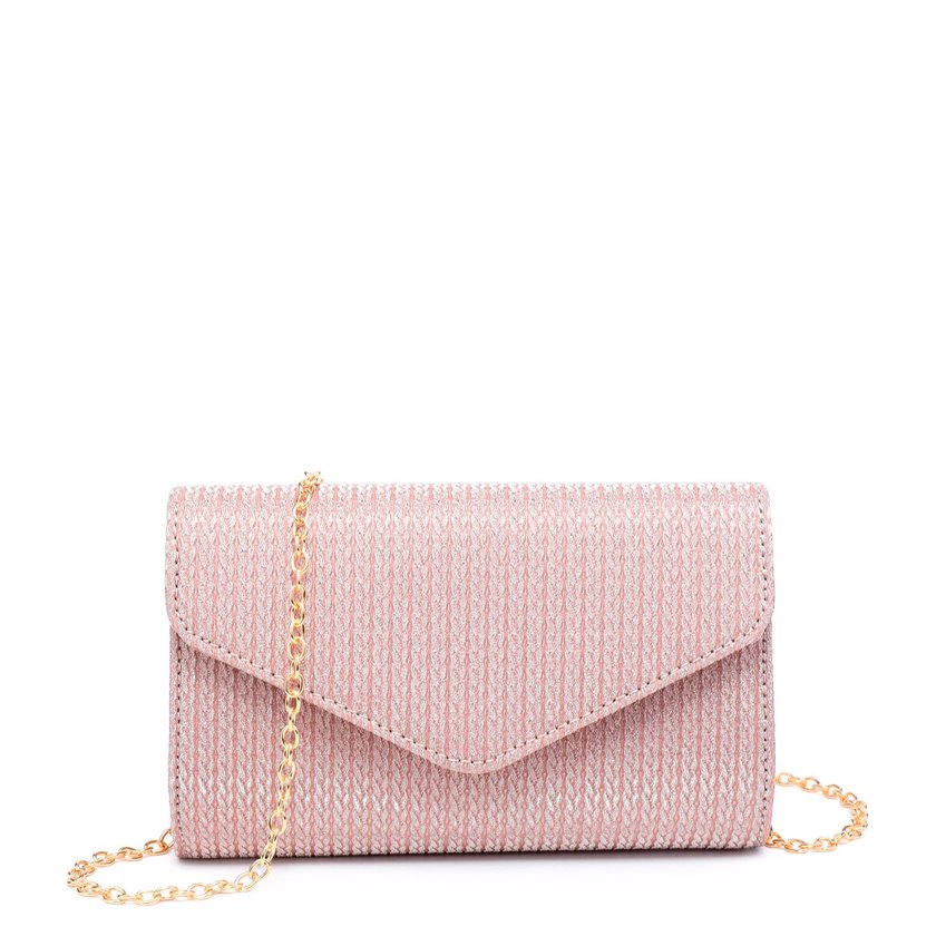 Women's clutch in shiny fabric