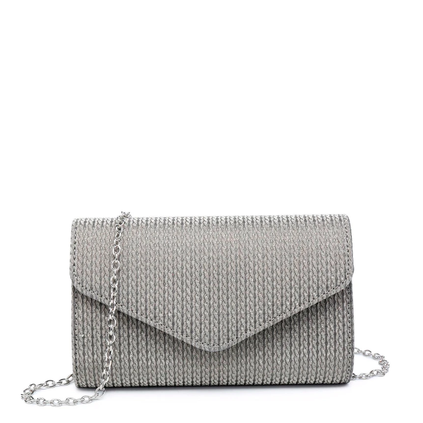 Pochette de senhora em tecido brilhante