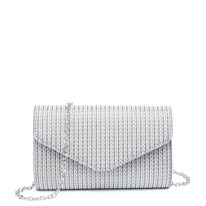 Pochette femme en tissu brillant