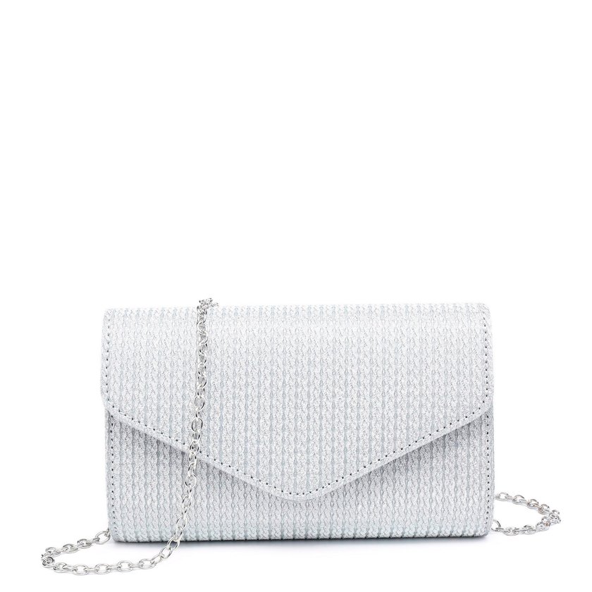 Pochette da donna in tessuto brillante