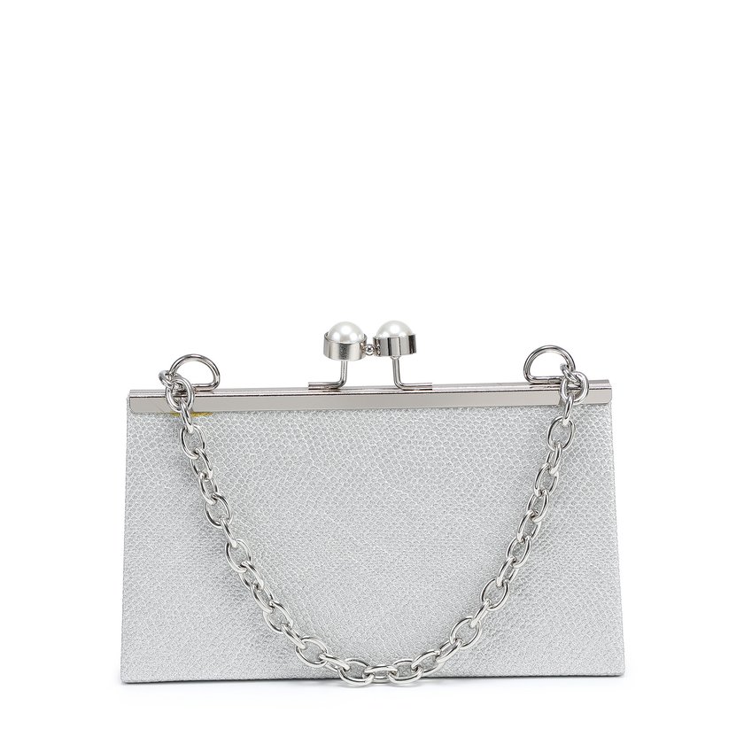 Pochette femme en tissu brillant