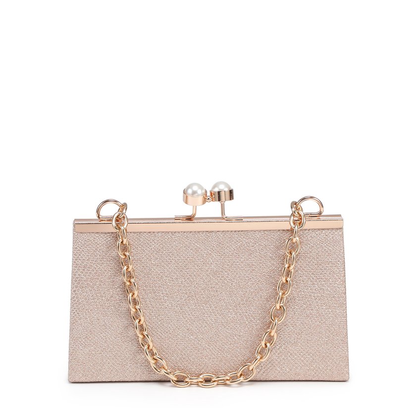 Pochette femme en tissu brillant