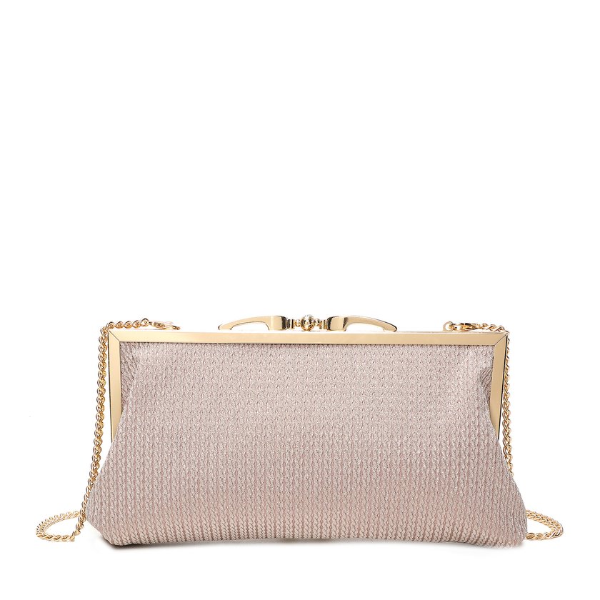 Pochette femme en tissu brillant