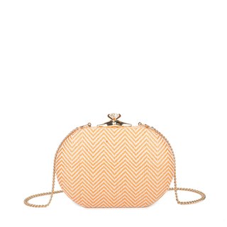 Women's raffia clutch