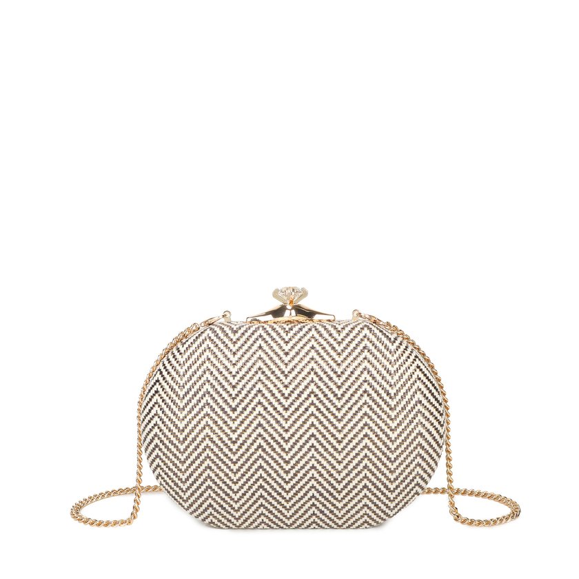 Women's raffia clutch