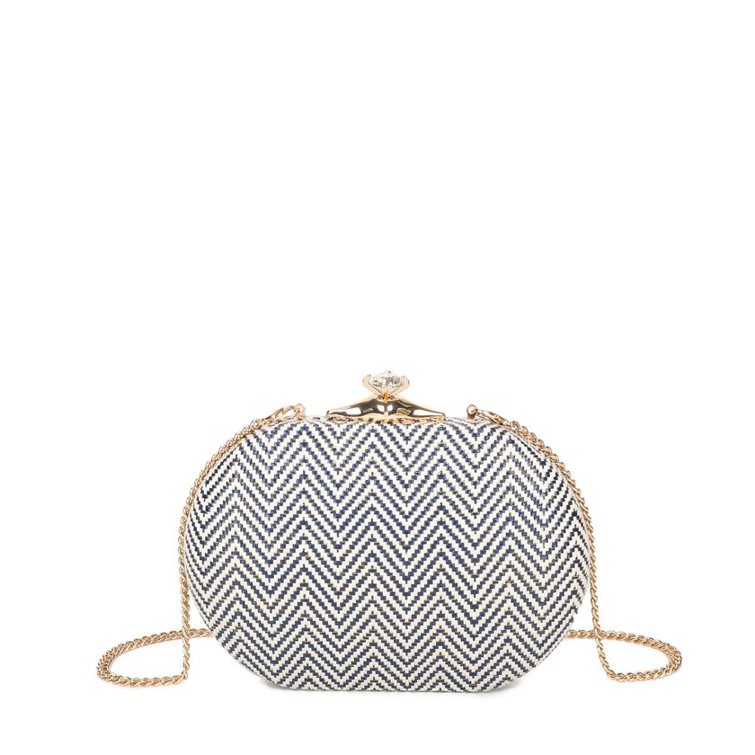 Women's raffia clutch