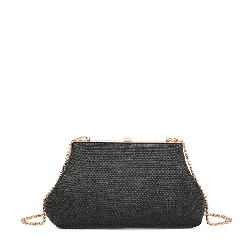 Women's raffia clutch