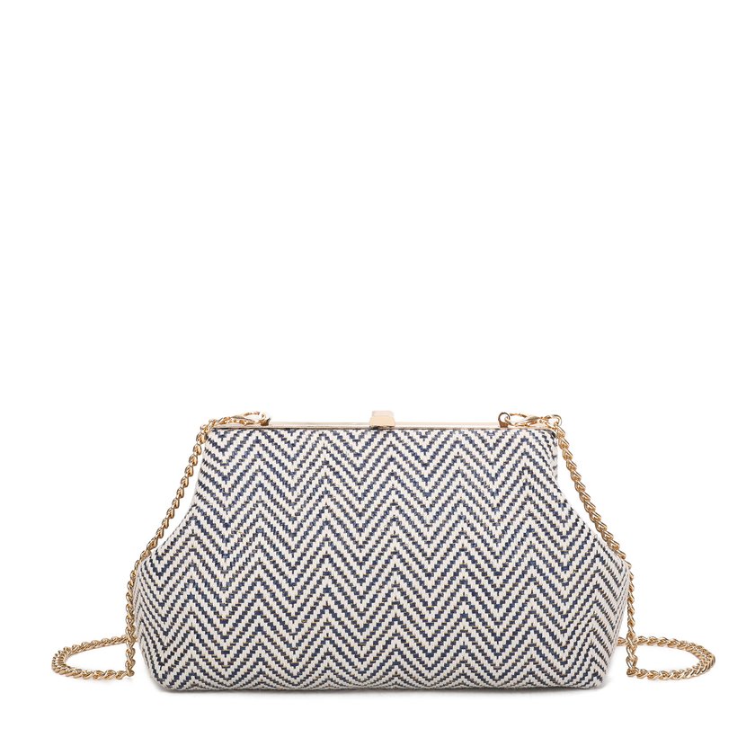 Women's raffia clutch