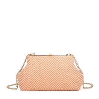 Women's raffia clutch