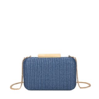 Women's raffia clutch