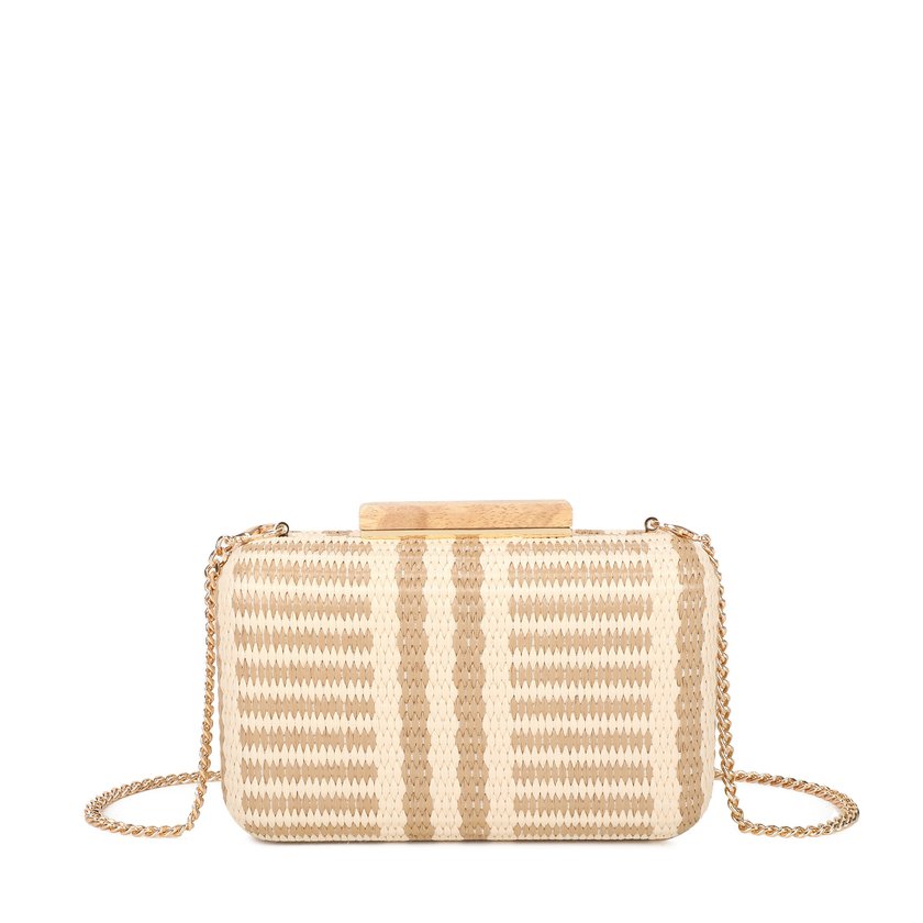 Pochette de senhora em ráfia