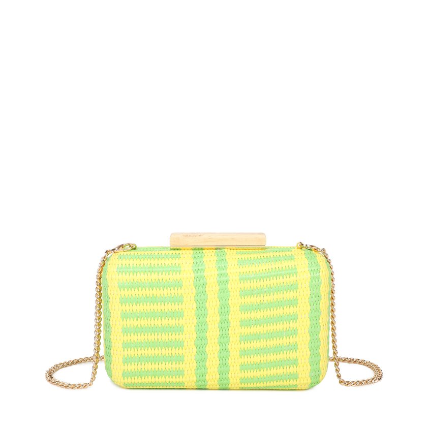 Women's raffia clutch