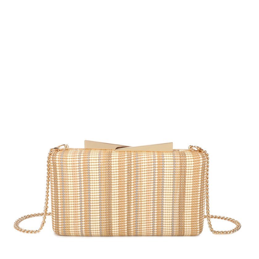 Women's raffia clutch