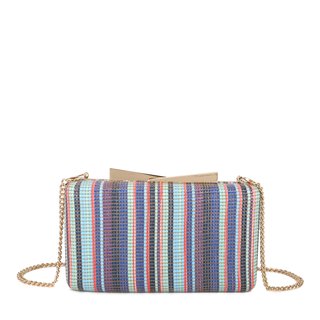 Women's raffia clutch