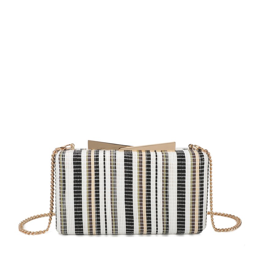 Women's raffia clutch