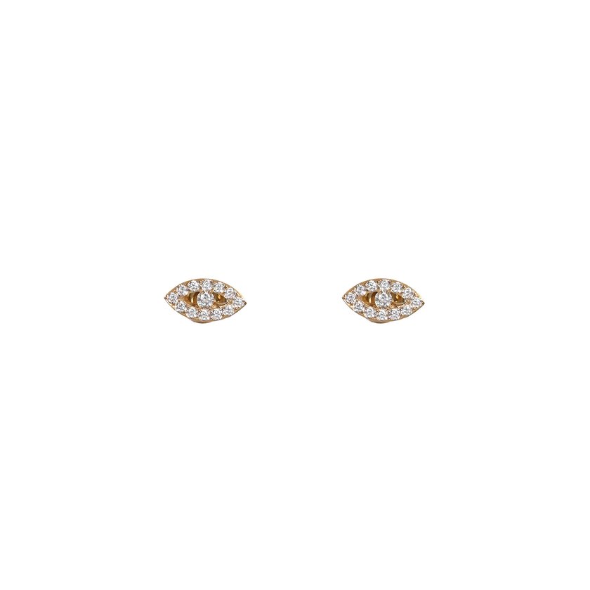 Delicate earrings with Turkish eye