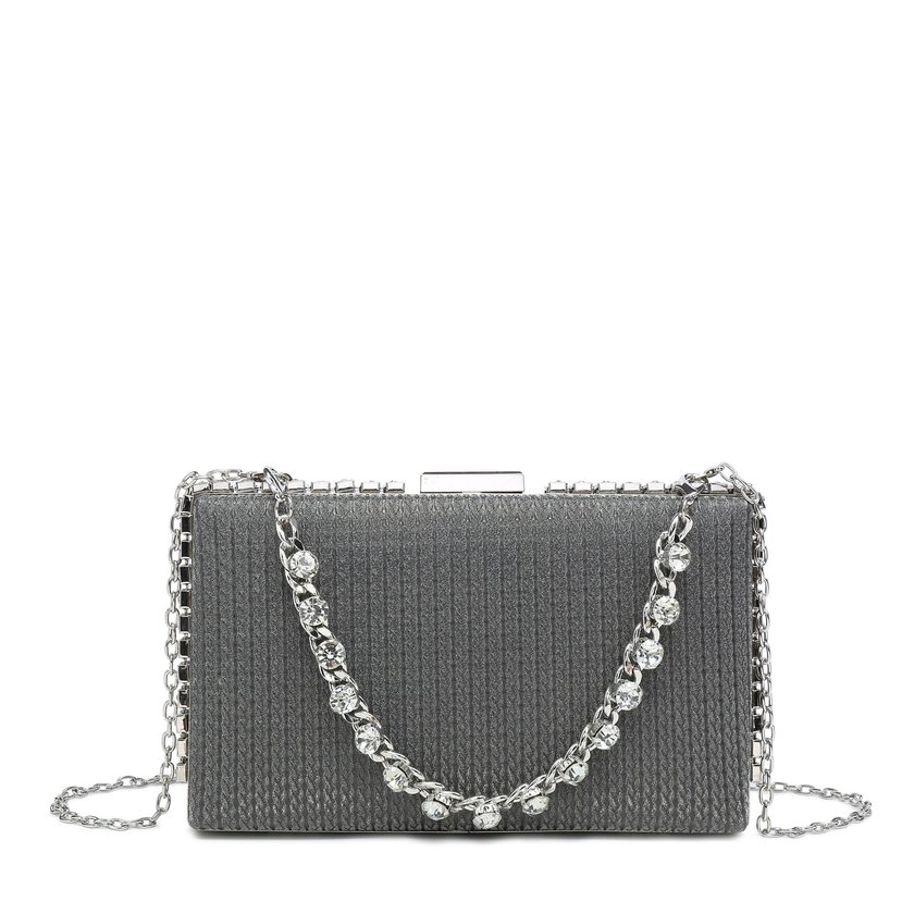 Bolso de fiesta con cadena GB de piedras