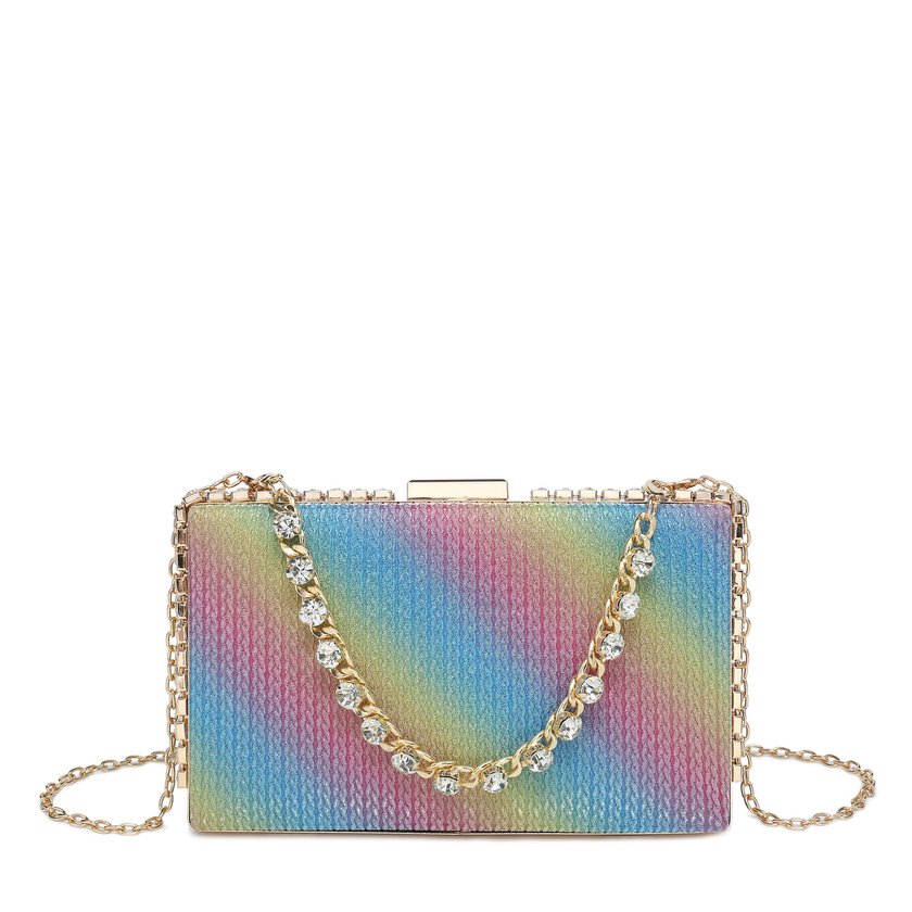 Bolso de fiesta con cadena GB de piedras