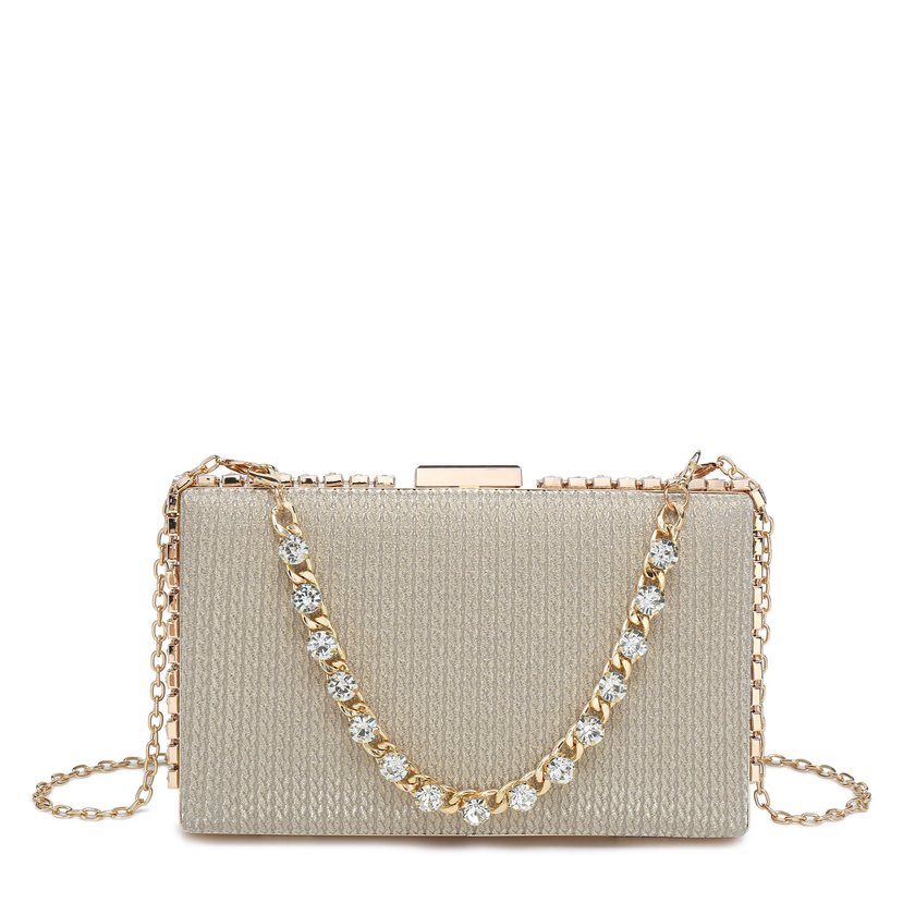 Bolso de fiesta con cadena GB de piedras