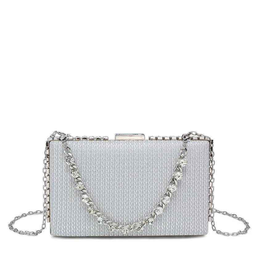 Bolso de fiesta con cadena GB de piedras