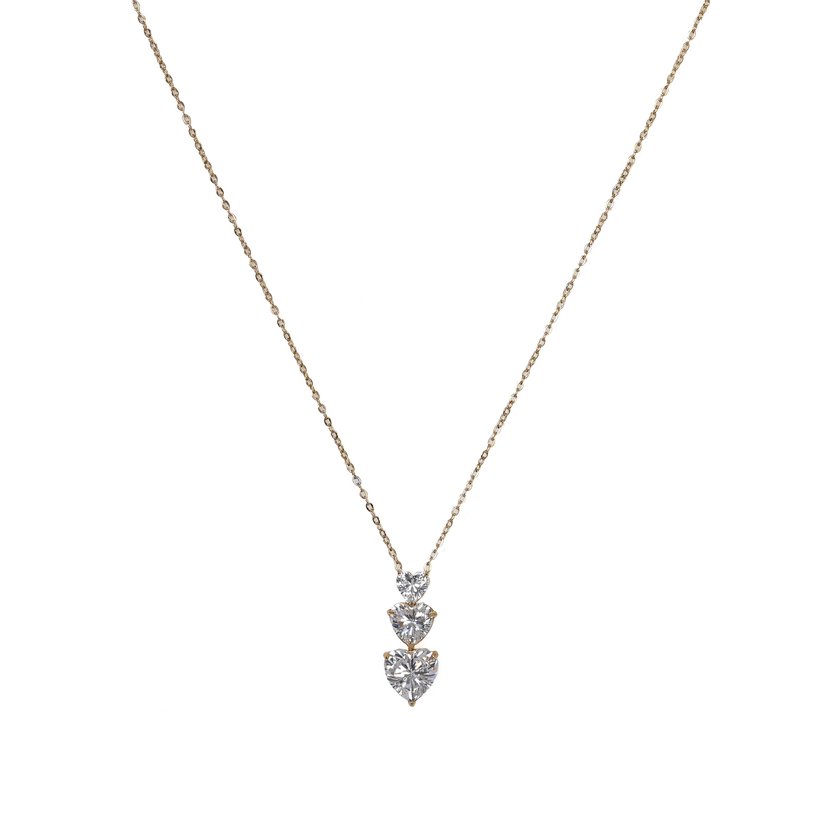 Colar Delicate três corações