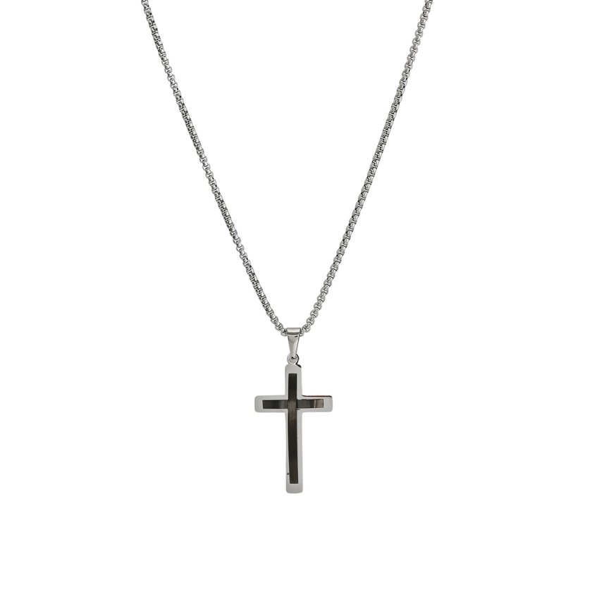 Collar de hombre con cruz