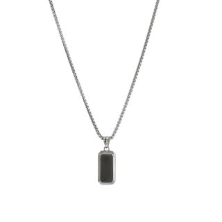 Collier pour homme avec rectangle